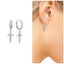 Cross Dangle Hoop Earring