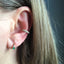 Emerald Hoop Earring Sterling Silver