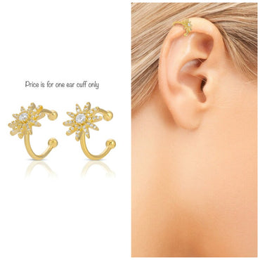 Flower Ear Cuff No Piercing