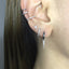 Silver Spike Small Hoop Earrings