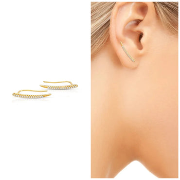 Ear Crawler In Sterling Silver