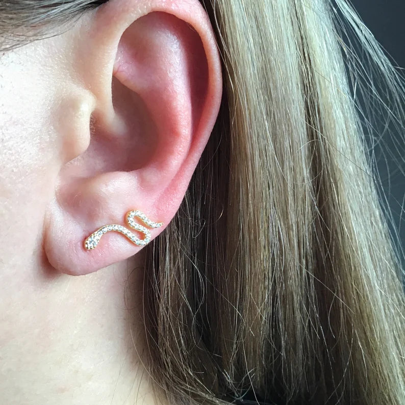 Snake Ear Crawler In Sterling Silver