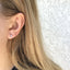 Baguette Stud Earring in Sterling Silver