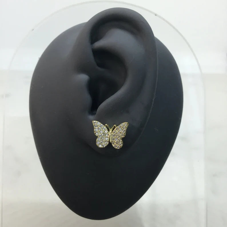 CZ Butterfly Stud Earring