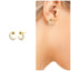 Dainty Onyx North Star and Crescent Moon Earring