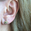 Lotus flower stud earring sterling silver