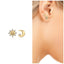 Moon and sun mismatched stud earrings sterling silver