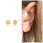 Moonstone sun stud earring sterling silver