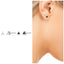 Onyx tiny triangle stud earring sterling silver