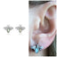 Opal fly sterling silver stud earrings