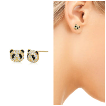 Panda Stud Earring Sterling Silver