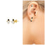 Pearl onyx Stud Earrings Sterling Silver