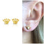 Princess crown stud earrings sterling silver