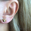 Princess crown stud earrings sterling silver