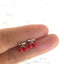 Red Cherry Stud Earring in Sterling Silver