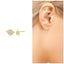 Saturn and Star Stud Earrings Sterling Silver