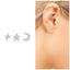 Set of 3 Tiny Moon, Star & Lightning Earring