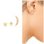 Set of 3, New Moon, Star & Tiny Planet Tragus Cartilage Earring