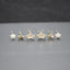 Set of 6 single gingko flower stud earring sterling silver