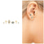 Set of 6 single protection stud earring 925 silver