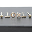 Set of 6 single XO, ball, bars stud earrings sterling silver