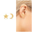 Silver Star & Moon Stud Earring