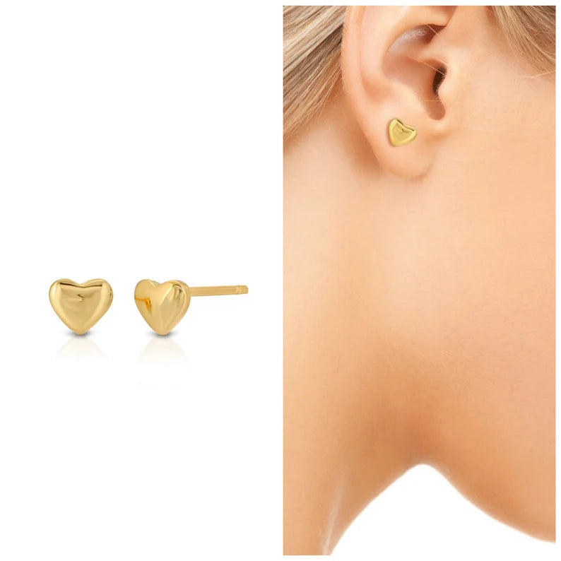 Tiny Sparkly Heart Earrings – Heart's Desire Jewelry
