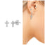 Tiny Cross Crystal Stud Earring