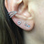 Tiny Silver Open Heart Stud Earring