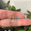 Turquoise Simulant Rhombus Stud Earring Sterling Silver