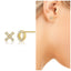 XO stud earring sterling silver