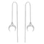 Sterling Silver Crescent Moon Ear Threader earrings