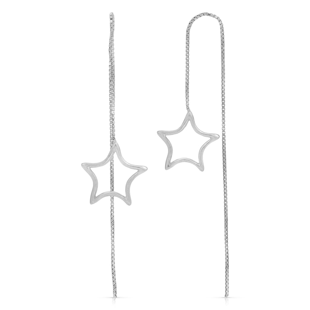 Sterling silver star ear threader