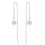 Sterling Silver Snowflake Ear Threader earrings
