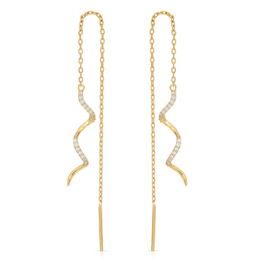 Serpent Ear Threader Earring Sterling Silver