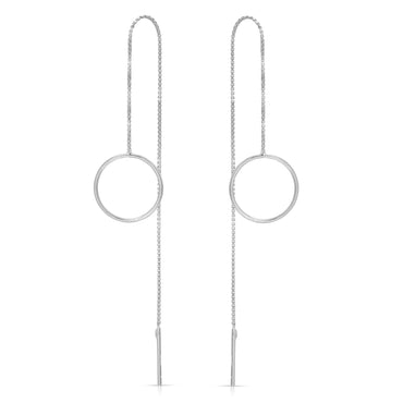 Sterling silver circle ear threader