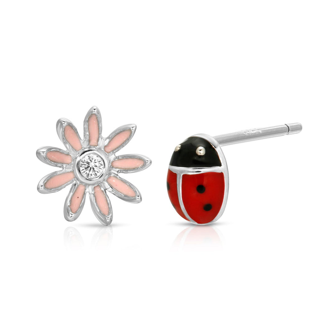 Ladybug stud earrings