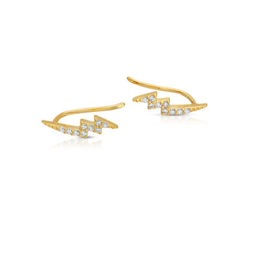 Lightning Bolt Ear Crawler In Sterling Silver