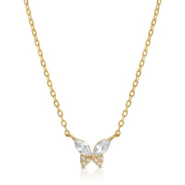 Monarch Butterfly Necklace Silver