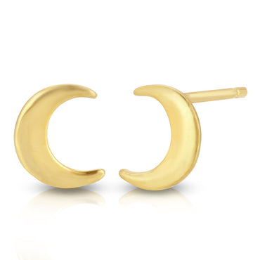 Moon Silver Stud Earring