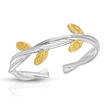 Olive leaf adjustable ring