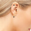 Teeny Tiny CZ Flower Stud Earrings in Sterling Silver - Sapphire, Onyx, Diamond