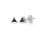 Onyx tiny triangle stud earring sterling silver