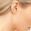 Set of 6 single protection stud earring 925 silver