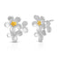 Silver Flower Stud Earrings