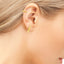Silver Small Spike Hoop Earrings