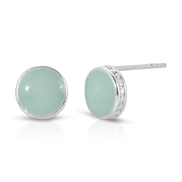 Small Round Enamel Stud Earrings
