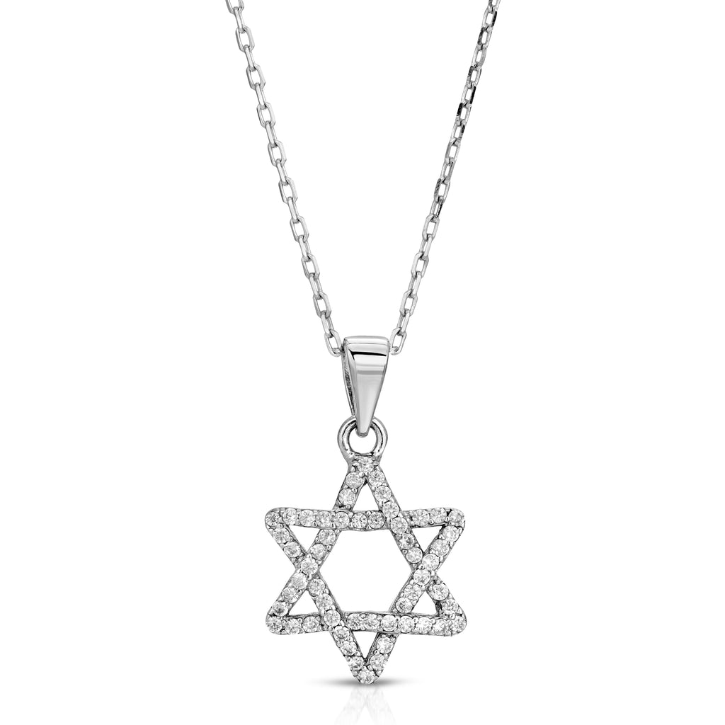 Star of David necklace sterling silver