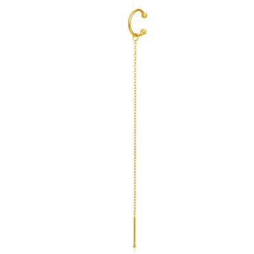 Sterling Silver Ear Threader with Ear Cuff