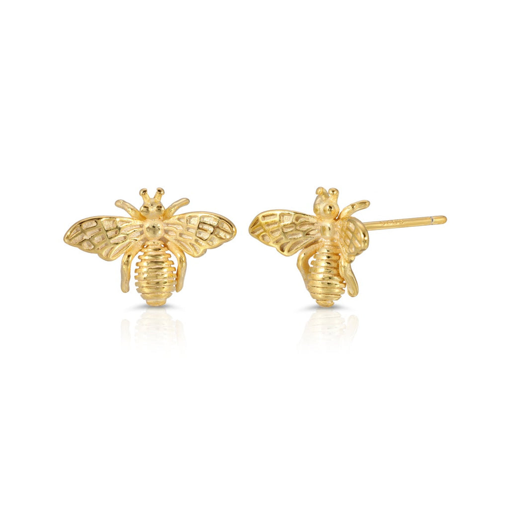 Sterling Silver Fly Insect Earrings